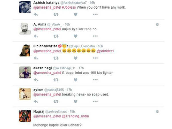 Ameesha Patel weird statements