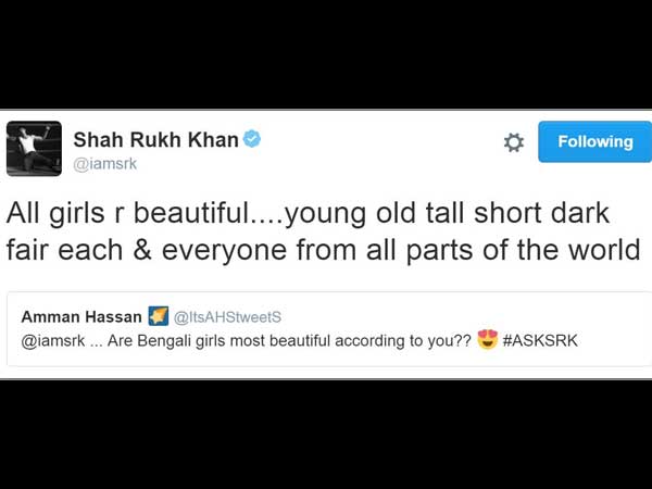 Shahrukh Khan Ask SRK