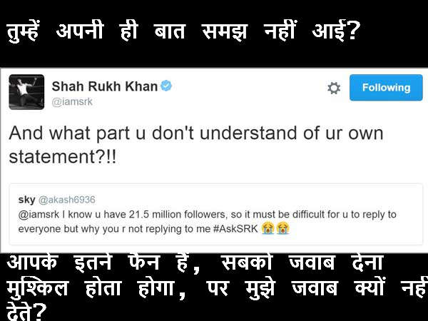 Shahrukh Khan Ask SRK