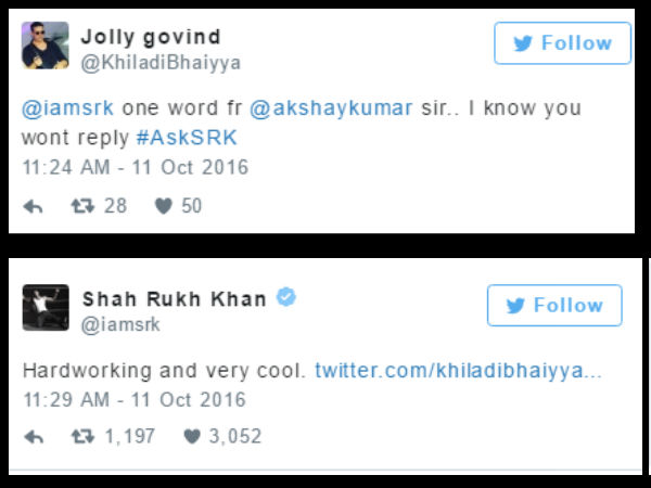 Akshay Kumar Shahrukh Khan