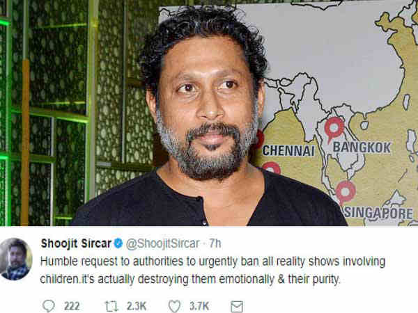 shoojit-sircar-request-authorities-to-ban-reality-shows-involving-children