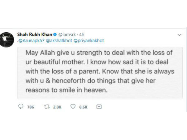 shahrukh-khan-posts-message-cancer-patient-aruna-s-children-after-her-death
