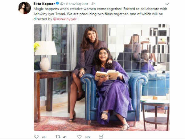 ekta-kapoor-ashwiny-iyer-tiwari-join-hands-for-two-movies