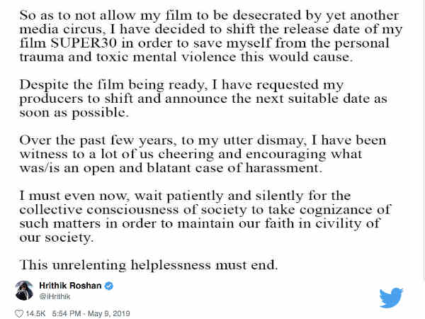 kangana-ranaut-hits-back-at-hrithik-roshan-postponing-super-30 kangana-ranaut-hits-back-at-hrithik-roshan-postponing-super-30