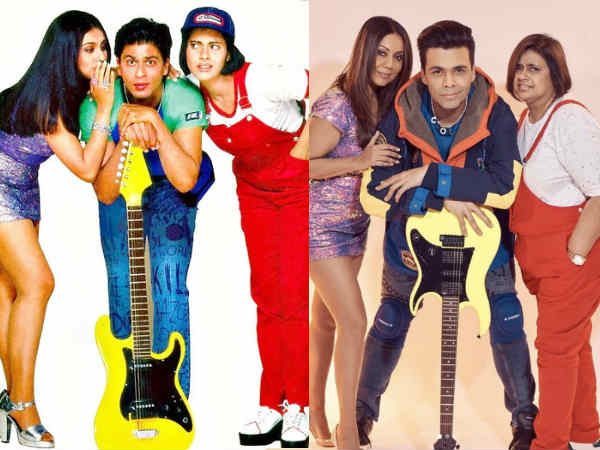 karan-johar-and-gauri-khan-recreate-such-such-hota-hai-poster-while-shahrukh-photobombs karan-johar-and-gauri-khan-recreate-such-such-hota-hai-poster-while-shahrukh-photobombs