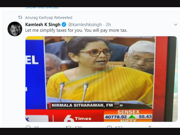 bollywood reaction on budget 2020