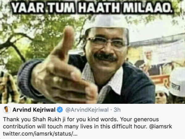 shahrukh-khan-asks-arvind-kejriwal-to-order-anything-for-delhi-corona-fund-twitter-claps-hard