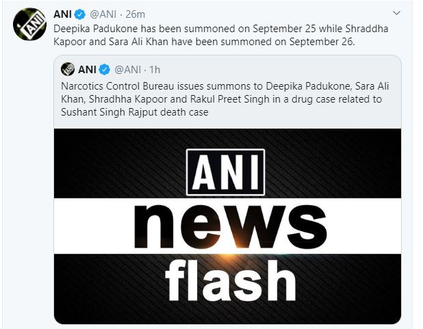 NCB Summons issued to deepika padukone