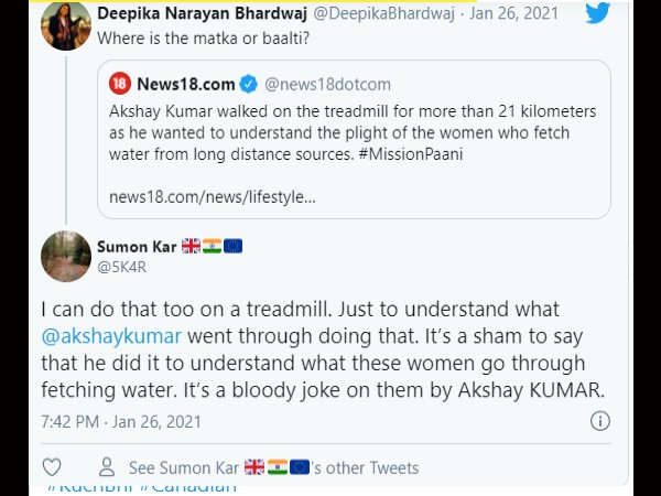 अक्षय कुमार का कहना है