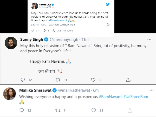 बॉलीवुड सितारों ने दी राम नवमी की शुभकामनाएं