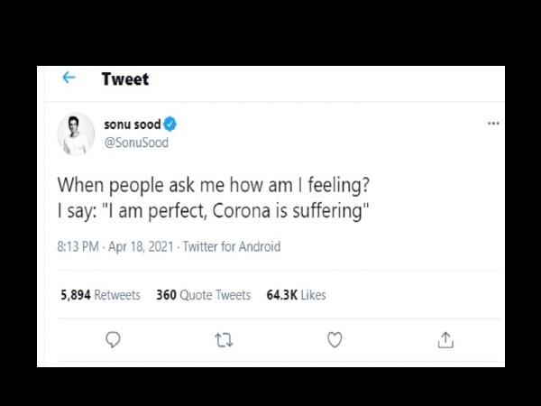 कोरोना वायरस को कष्ट हो रहा है