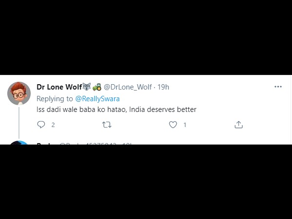 स्वरा भास्कर के सपोर्ट में फैन