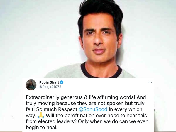 पूजा भट्ट ने की तारीफ