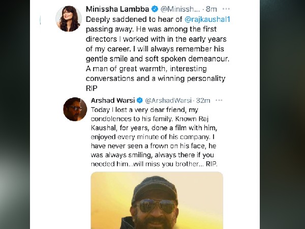 मिनिषा लांबा और अरशद वारसी ने भी दुख जाहिर किया