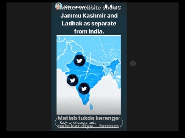 कंगना ने मैप शेयर कर लिखा