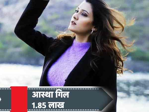 12: आस्था गिल - 1.85 लाख प्रति एपिसोड 12: आस्था गिल - 1.85 लाख प्रति एपिसोड