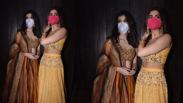 शनाया कपूर और जाह्नवी कपूर ने ग्लैमरस लुक दिखाया