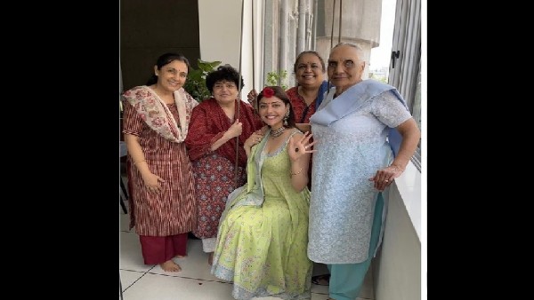 काजल अग्रवाल की तीज फोटो, मिला गिफ्ट