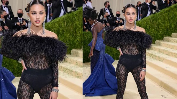 ओलिविया का ब्लैक ड्रेस में ये लुक