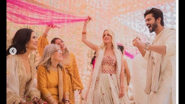 सनी कौशल के साथ कैटरीना कैफ हल्दी फोटो