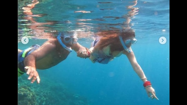 श्रद्धा आर्या की हनीमून फोटो