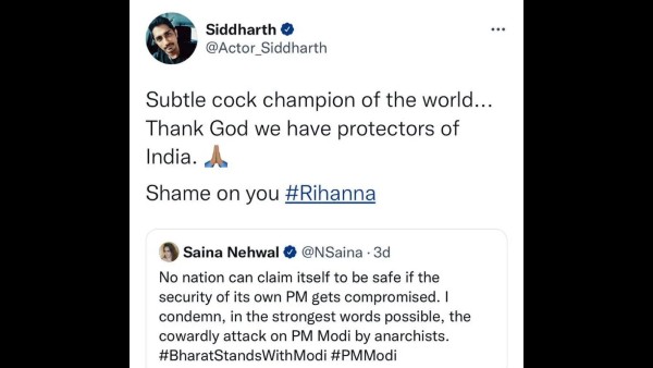 सिद्धार्थ ने कहा शर्म करो 