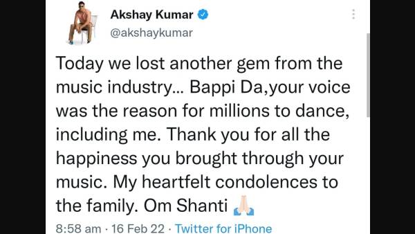 अक्षय कुमार ने जताया शोक अक्षय कुमार ने जताया शोक