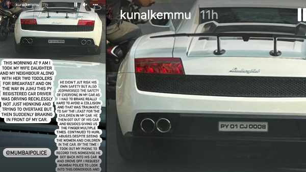 soha-ali-khan-kunal-kemmu-inaaya-escape-accident-reckless-driver-show-middle-finger-car-number-viral