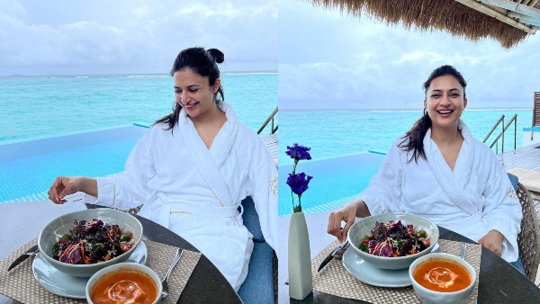 दिव्यांका का पूल ब्रेकफास्ट