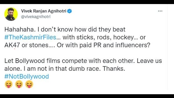 vivek agnihotri reacts on brahmastra beating the kashmir files box office says i am not in that dumb race