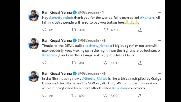 Director Ram Gopal Varma talks about Kantara, Says This movie is nightmare for big budget film makers, know why