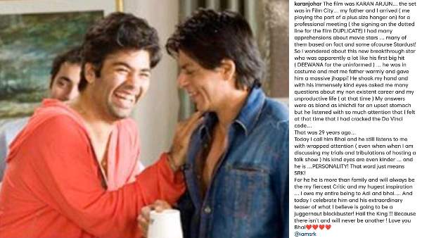 karan-johar-pens-an-emotional-note-for-shahrukh-khan-recalls-meeting-him-for-the-first-time karan-johar-pens-an-emotional-note-for-shahrukh-khan-recalls-meeting-him-for-the-first-time