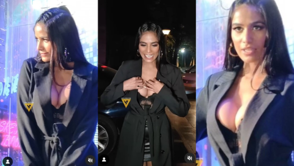 पूनम पांडे का ब्लैक लुक 