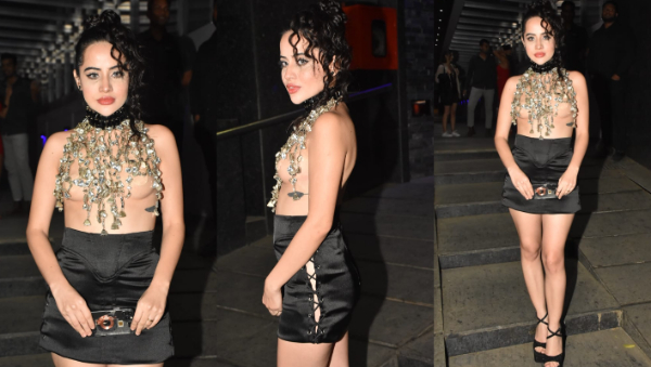 सर्दी में टॉपलेस उर्फी 