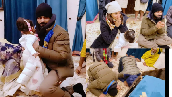 वृंदावन में विराट अनुष्का