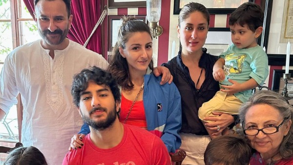 pataudis get together Kareena kapoor Saif ali khan with kids taimur jeh and soha sharmila tagore -Hindi Filmibeat