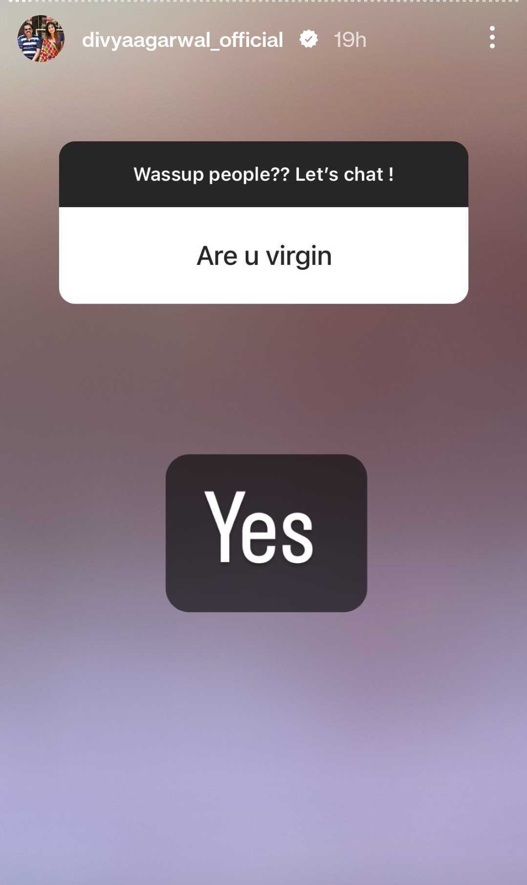 Divya Agarwal Virginity