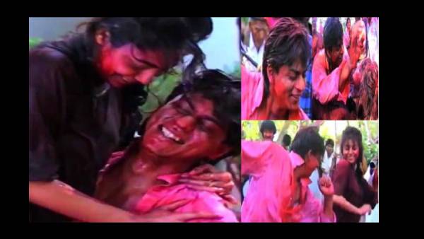 रंग लगाते शाहरुख-गौरी