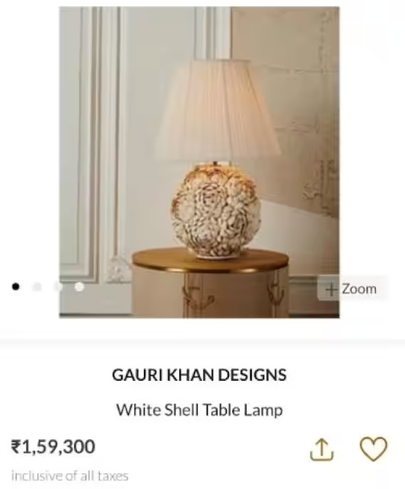 gauri khan lamp