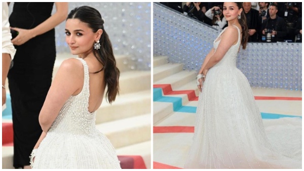 Met Gala 2023: बेहद प्यारा व्हाइट कलर का गाउन पहनकर मेट गाला के रेड कार्पेट पर पहुंची आलिया, हुस्न ने ढाया कहर