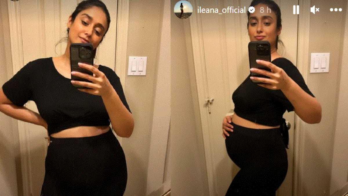 Ileana Dcruz- बेबी बंप फ्लॉन्ट करने के लिए बाथरूम पहुंच गई एक्ट्रेस