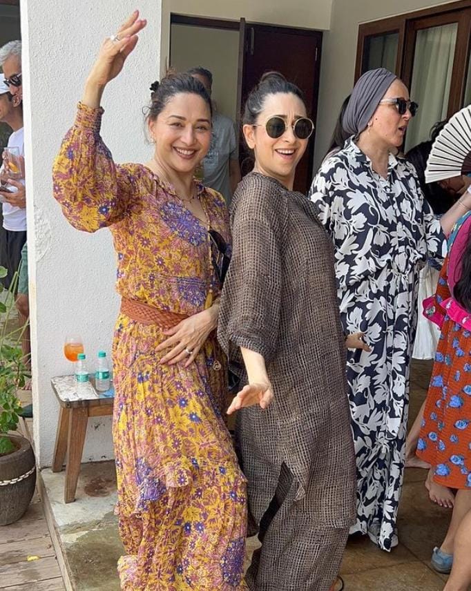 Madhuri Dixit and Karisma Kapoor