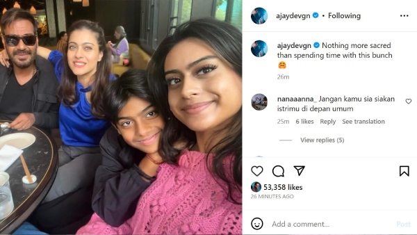 ajay-devgn-shares-perfect-family-photo-with-kajol-nysa-son-yug-fans-happy-comments-nazar-na-lage