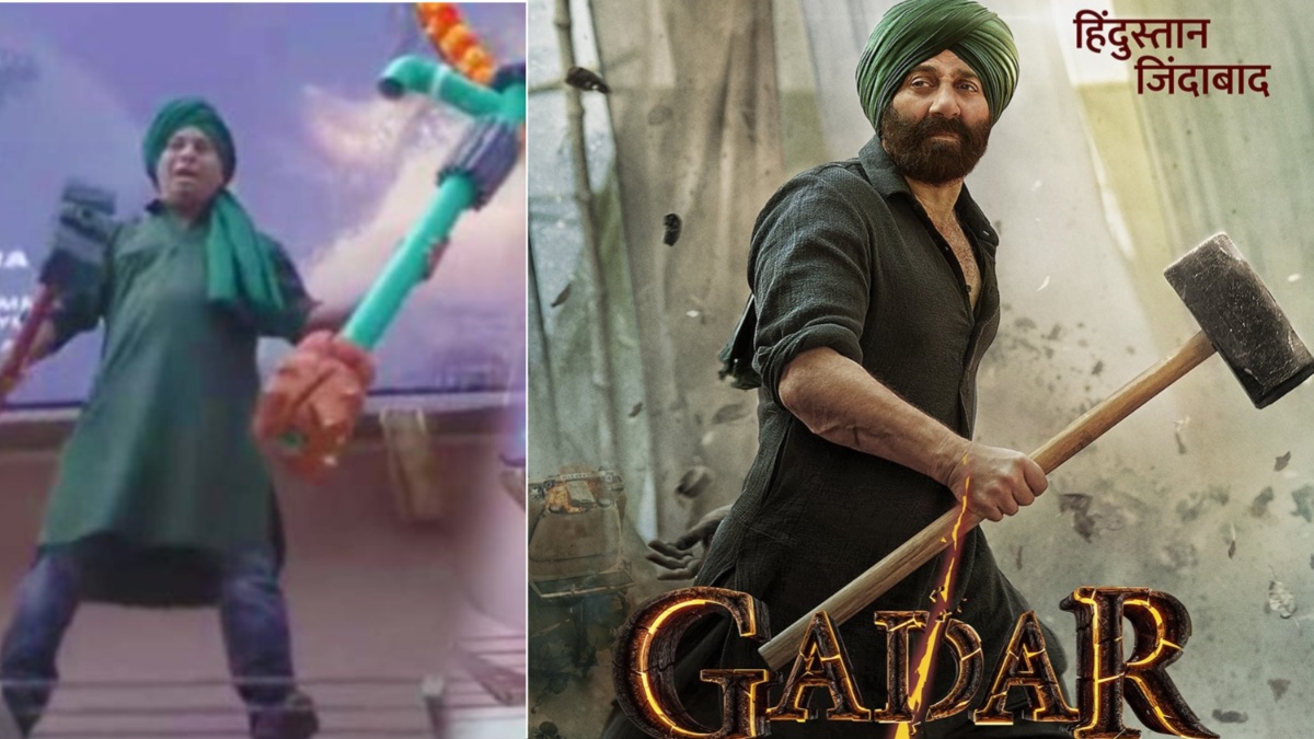 Gadar 2 देखने आया सनी का फैन ले आया हैंडपंप-हथौड़ा, फिल्म के पोस्टर पर फूलों की माला और दूध भी चढ़ाया