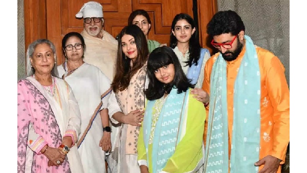Amitabh Bachchan, Mamta Banerjee, Aishwarya rai Bachchan, Abhishek Bachchan, Aaradhya Bachchan