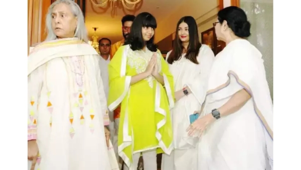 Amitabh Bachchan, Mamta Banerjee, Aishwarya rai Bachchan, Abhishek Bachchan, Aaradhya Bachchan