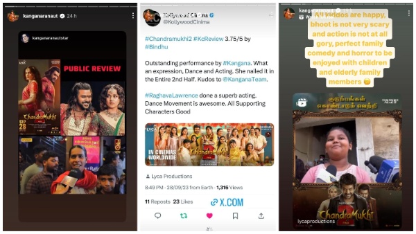 Kangana Ranaut:'चंद्रमुखी 2' की शानदार ओपनिंग से खुश हुईं एक्ट्रेस, सोशल मीडिया पर दर्शकों का जताया आभार