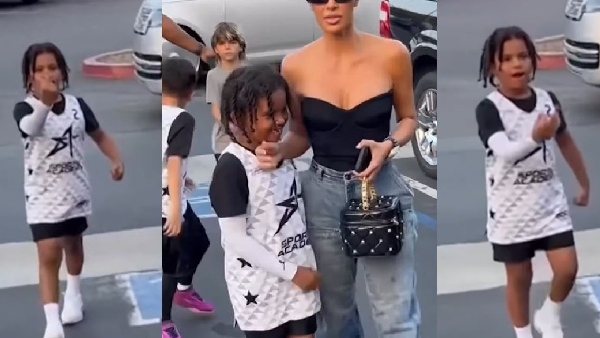 Kim Kardashian के बेटे ने पैपराजी को दिखाई मिडिल फिंगर