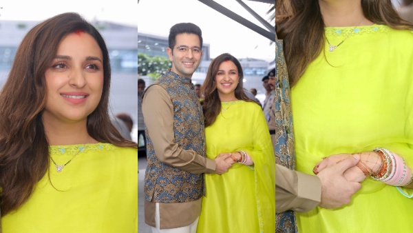 शादीशुदा परिणीति ने ससुराल आते ही दिखाया दुल्हनिया लुक, पत्नी की खूबसूरती देख हाथ छोड़ने को तैयार नहीं थे राघव