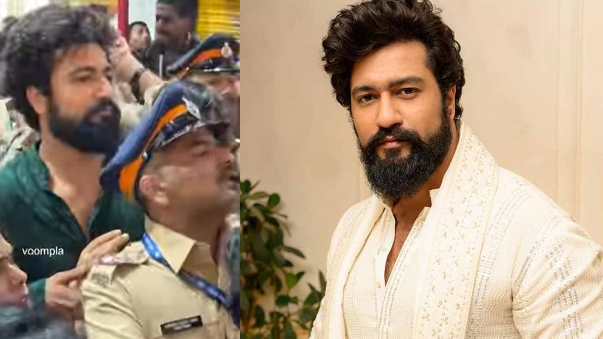 बप्पा के दर्शन करने पहुंचे विकी कौशल, मम्मी पापा समेत भीड़ में फंसे